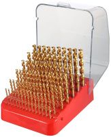 Набор сверл по металлу 1-10 мм HSS-G TiN 118° DIN 338, H-Tools 250223TPRO, 91 шт