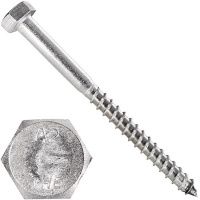 Шуруп-болт (глухарь) 4х40 DIN 571, нержавеющая сталь А2