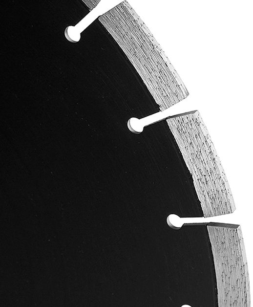 Диск алмазный лазерный сегментный A/A по асфальту и свежему бетону, мокрый рез, Messer - фото