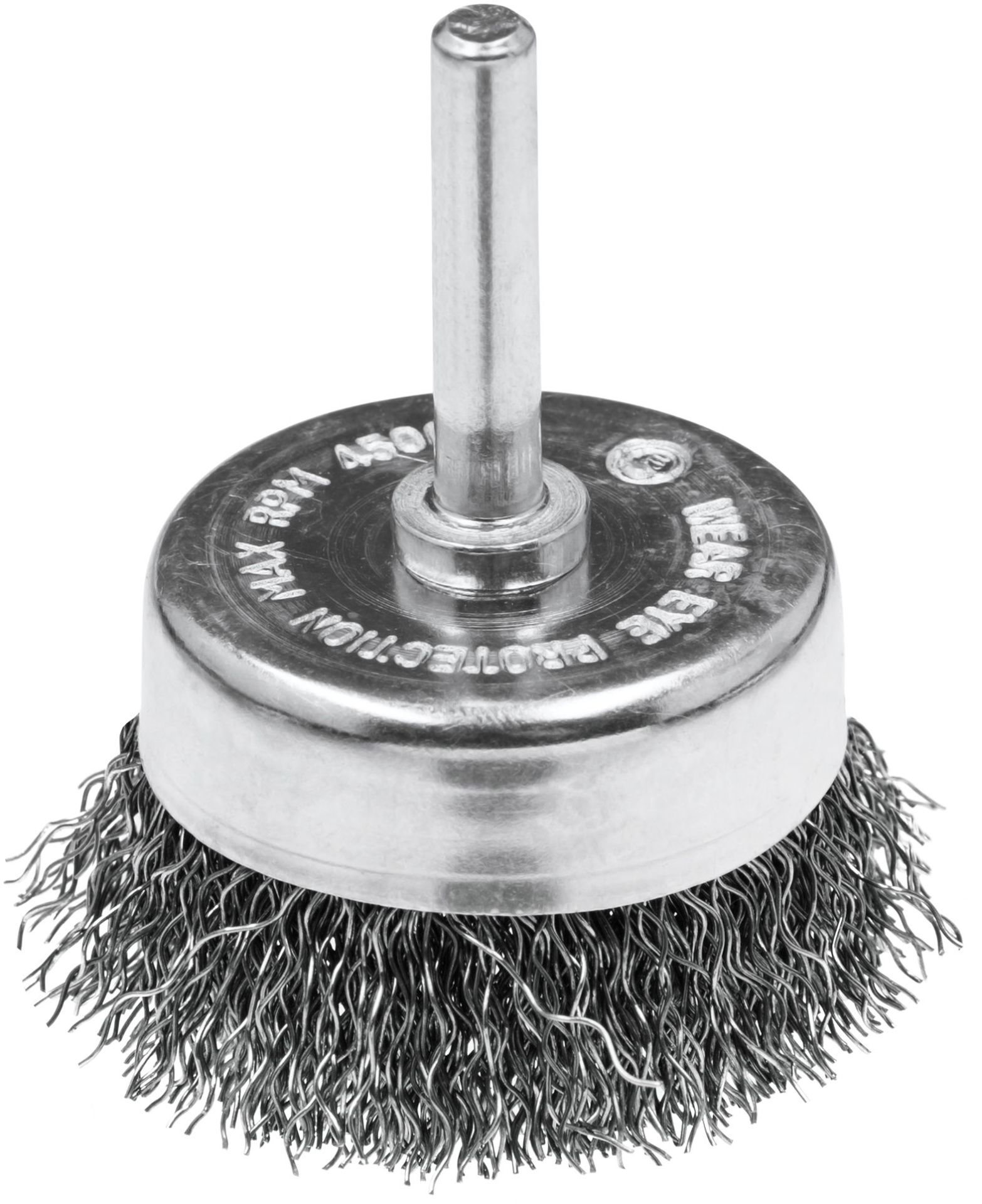 Щетка чашечная гофрированная для дрели №1104 75 мм Blueshark 51104, сталь - фото