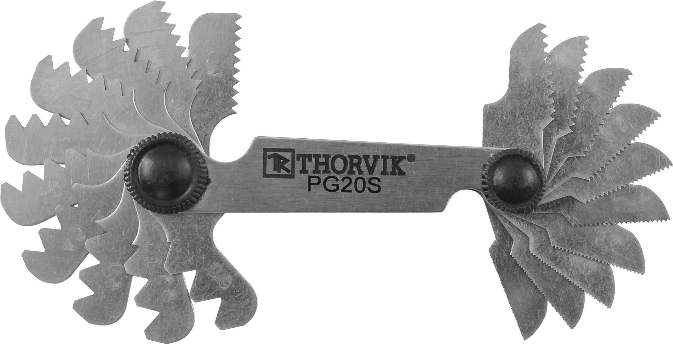 Набор резьбовых шаблонов для наружных резьб Thorvik PG20S, 20 шт - фото