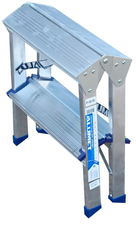 Стремянка двусторонняя Алюмет AD, алюминий - фото