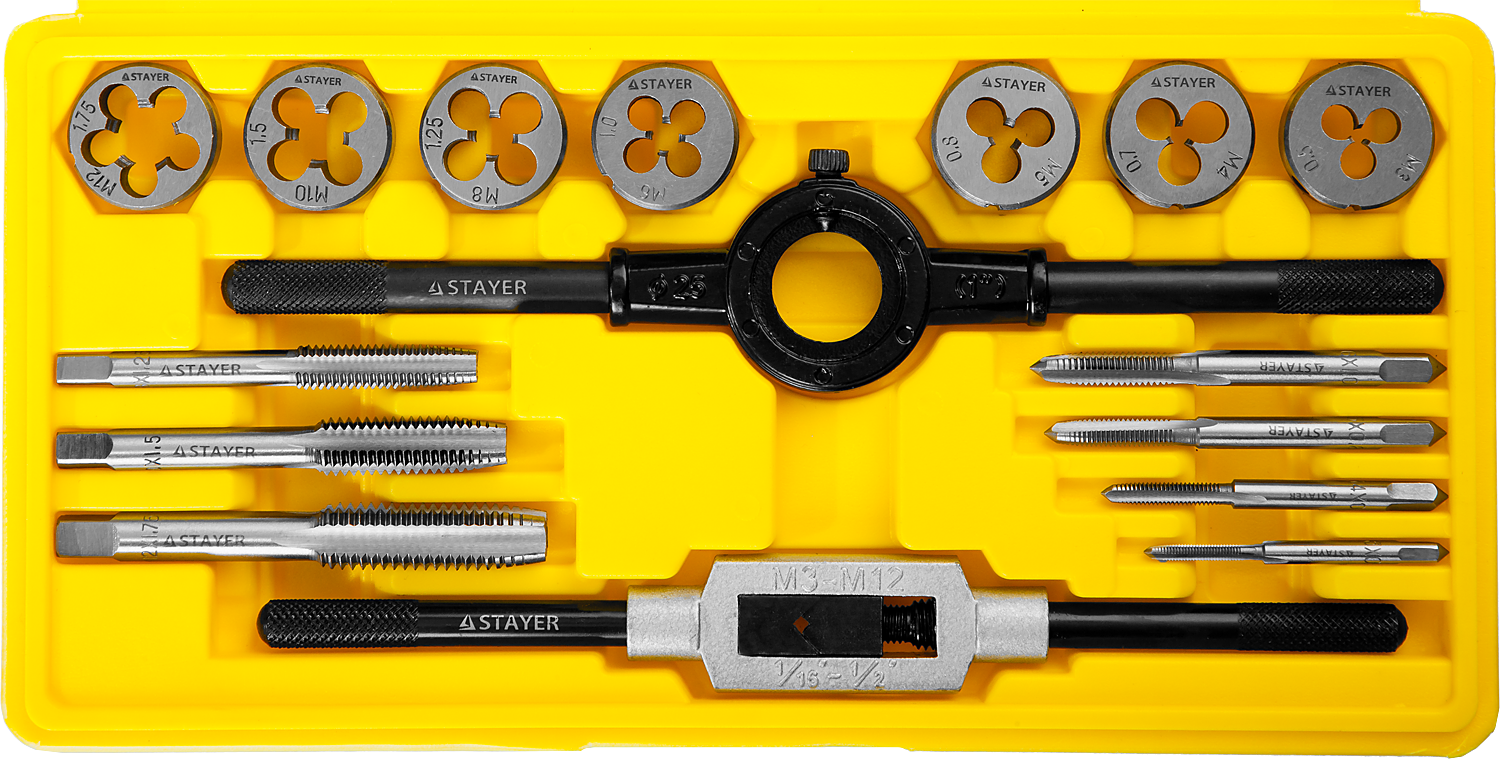 Изображение товара Набор метчиков и плашек MaXCut Master Stayer 28010-Н16 16 шт профессиональный