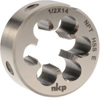 Плашка 1/2"-14 HSSE DIN EN 24230 NKP 121001-N1-4631, дюймовая резьба NPT