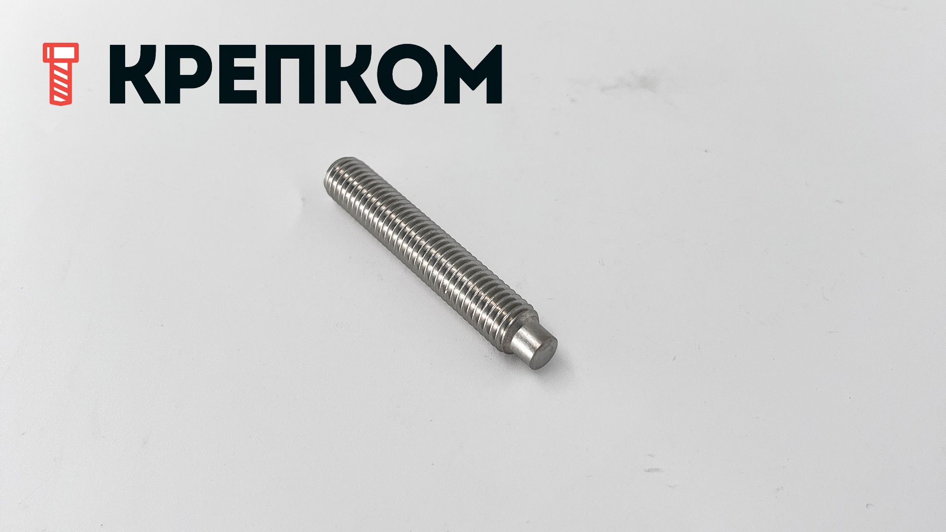 Винт установочный М8х30 DIN 915 (ISO 4028) с цапфой, нержавеющая сталь А2 - фото