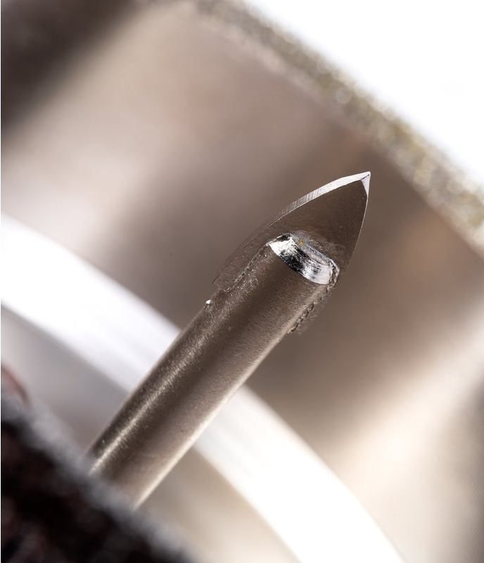 Коронка алмазная с центровочным сверлом по керамограниту, стеклу, керамике и мрамору, мокрый рез, ц/х Messer DIY - фото