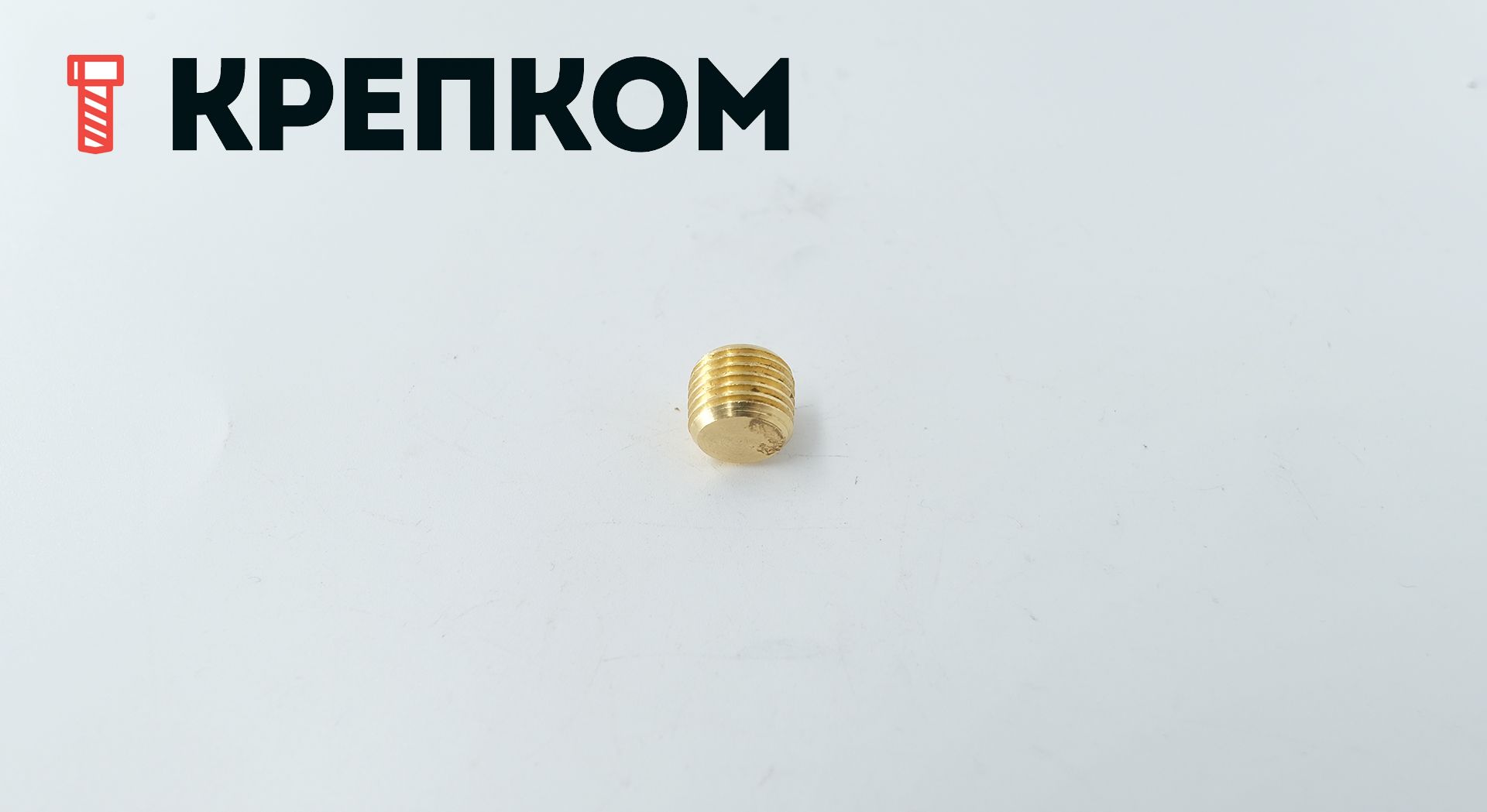 Пробка (заглушка) с дюймовой резьбой R 1/4" DIN 906, латунь - фото