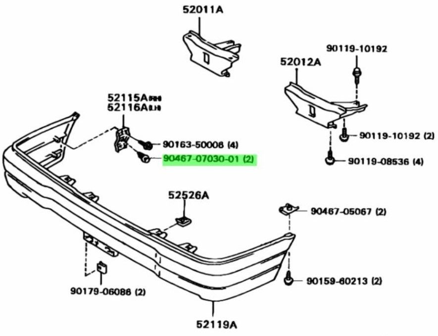 Клипса автомобильная с резьбовым штырьком 0215 - фото