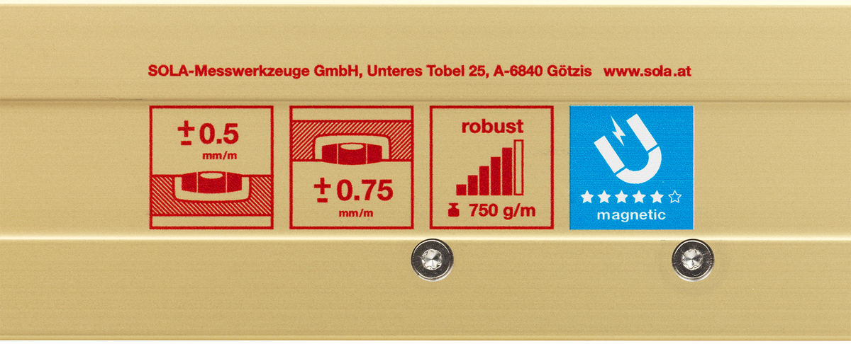 Уровень магнитный SOLA AZM NEW, алюминий - фото