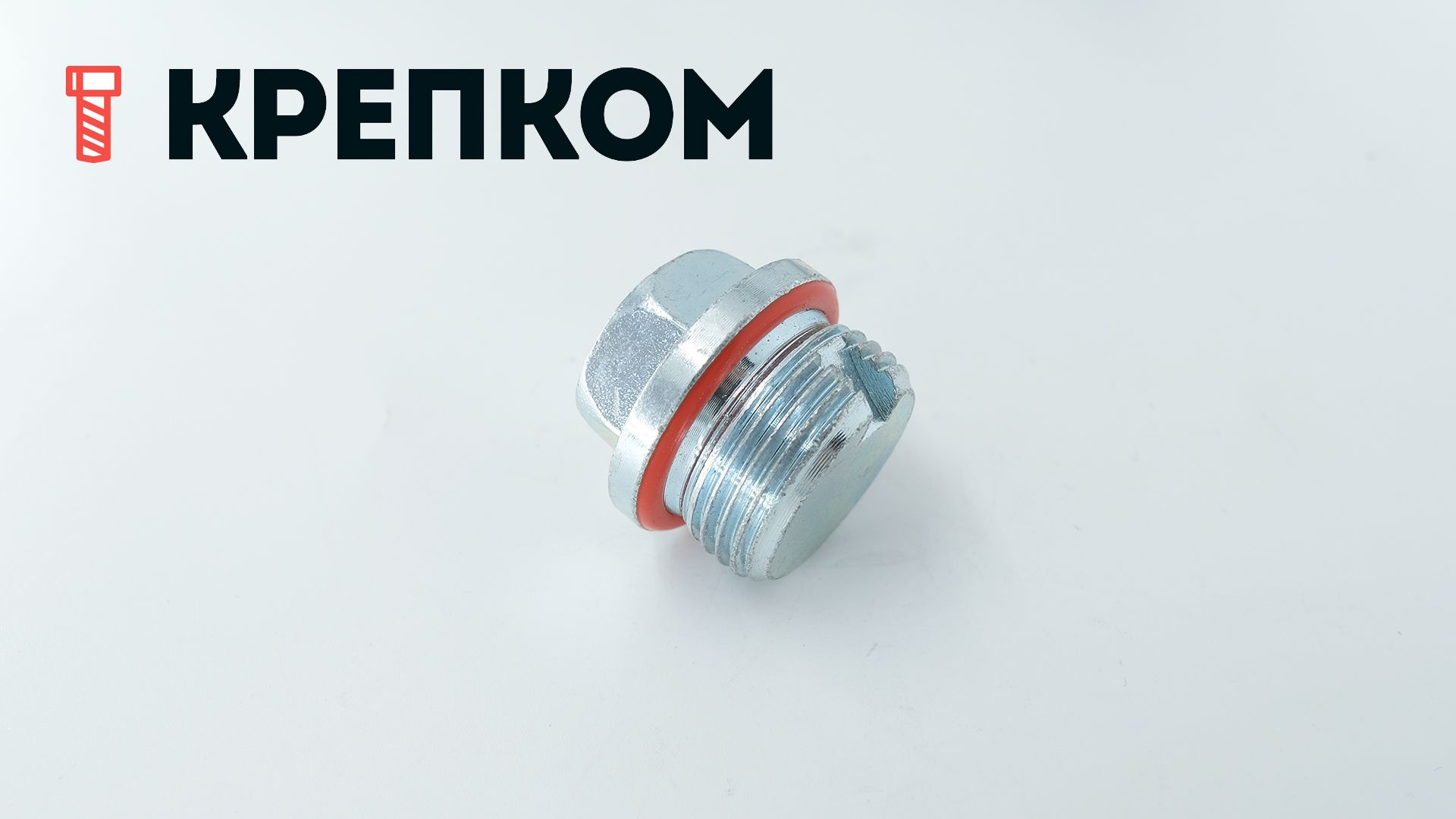 Пробка цилиндрическая с фланцем и дюймовой резьбой G1 " DIN 5586 form B, оцинкованная сталь - фото