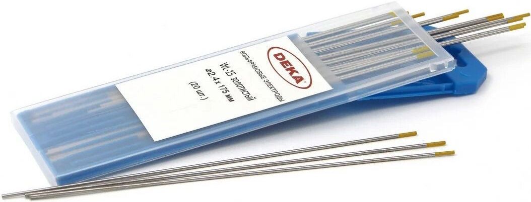 Электрод вольфрамовый DEKA WL-15, золотистый - фото