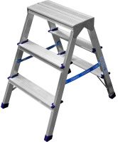 Стремянка двухсторонняя 3 ступени СИБИН 38825-03, алюминий