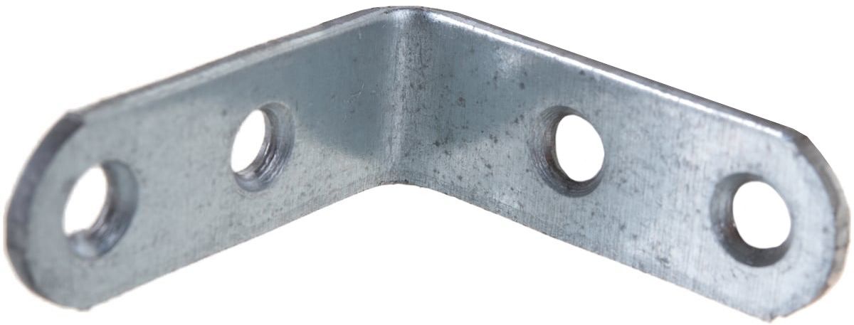 Уголок крепежный бытовой круглый 35х35х12 мм СПК, оцинкованная сталь - фото