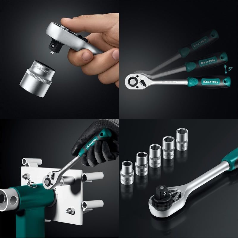 Набор инструмента универсальный 1/2"+1/4" Kraftool Grand-99 27978-H99, 99 предметов - фото