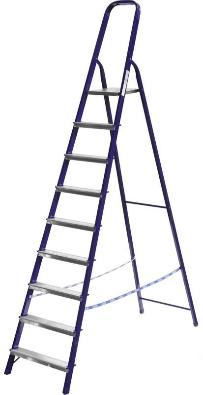 Стремянка 9 ступеней, 187 см СИБИН 38803-09, сталь - фото
