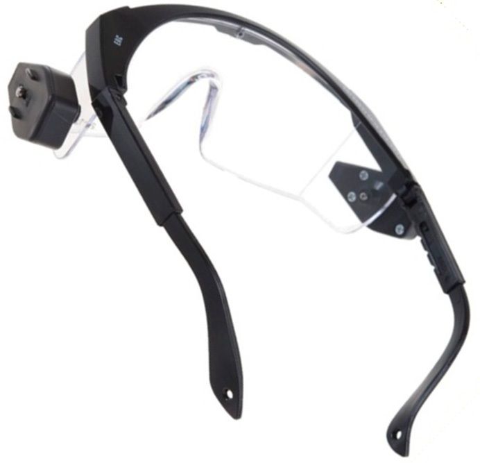 Очки монтажника открытые с фонариками и боковой защитой OM-04 KBT 79685 - фото