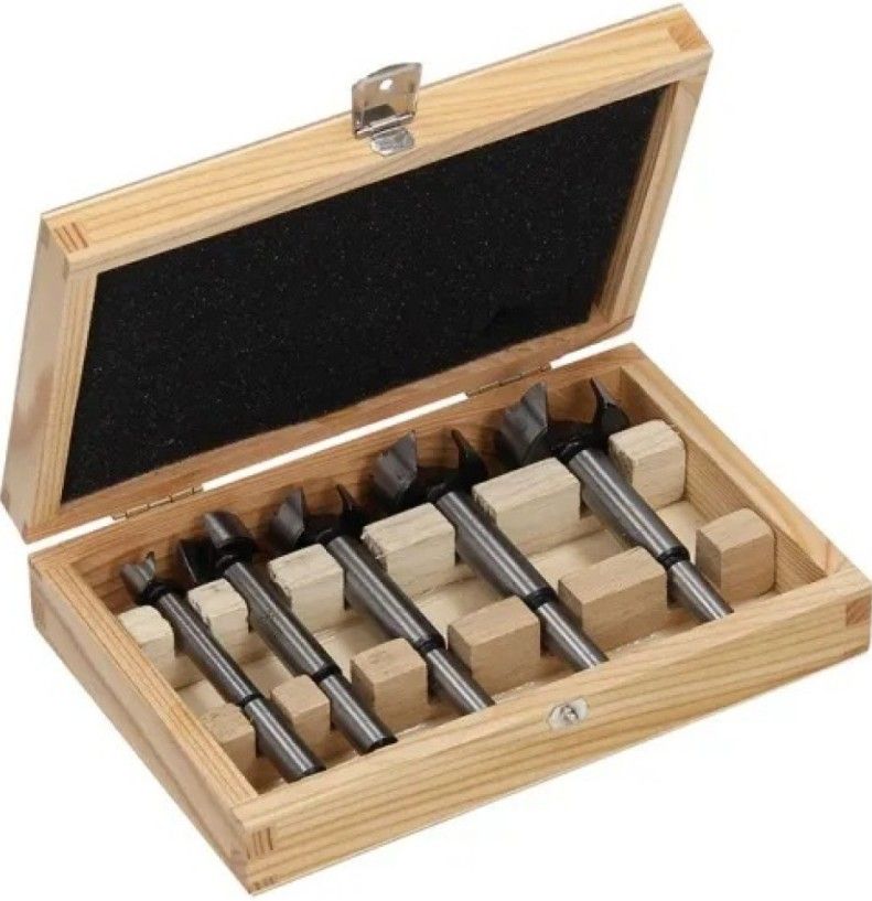 Набор свёрл по дереву 15 - 35 мм Heller Forstner Universal 18991, 5 предметов в кейсе - фото