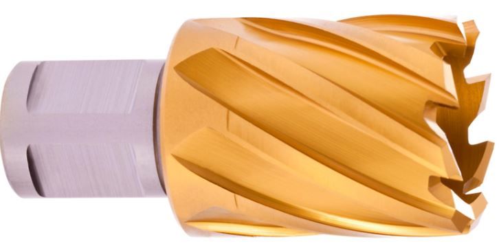 Набор корончатых сверл 12-22 мм HSS-G TiN Weldon 19 Terrax A108820T, 7 шт  - фото