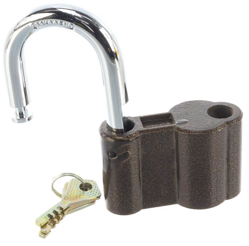 Замок навесной 80 мм общего назначения Мастер ЗУБР 3720_z01, сталь - фото