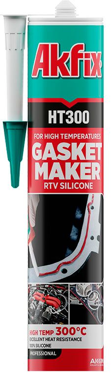 Герметик силиконовый термостойкий 310 мл HT300 Akfix SA073, черный - фото