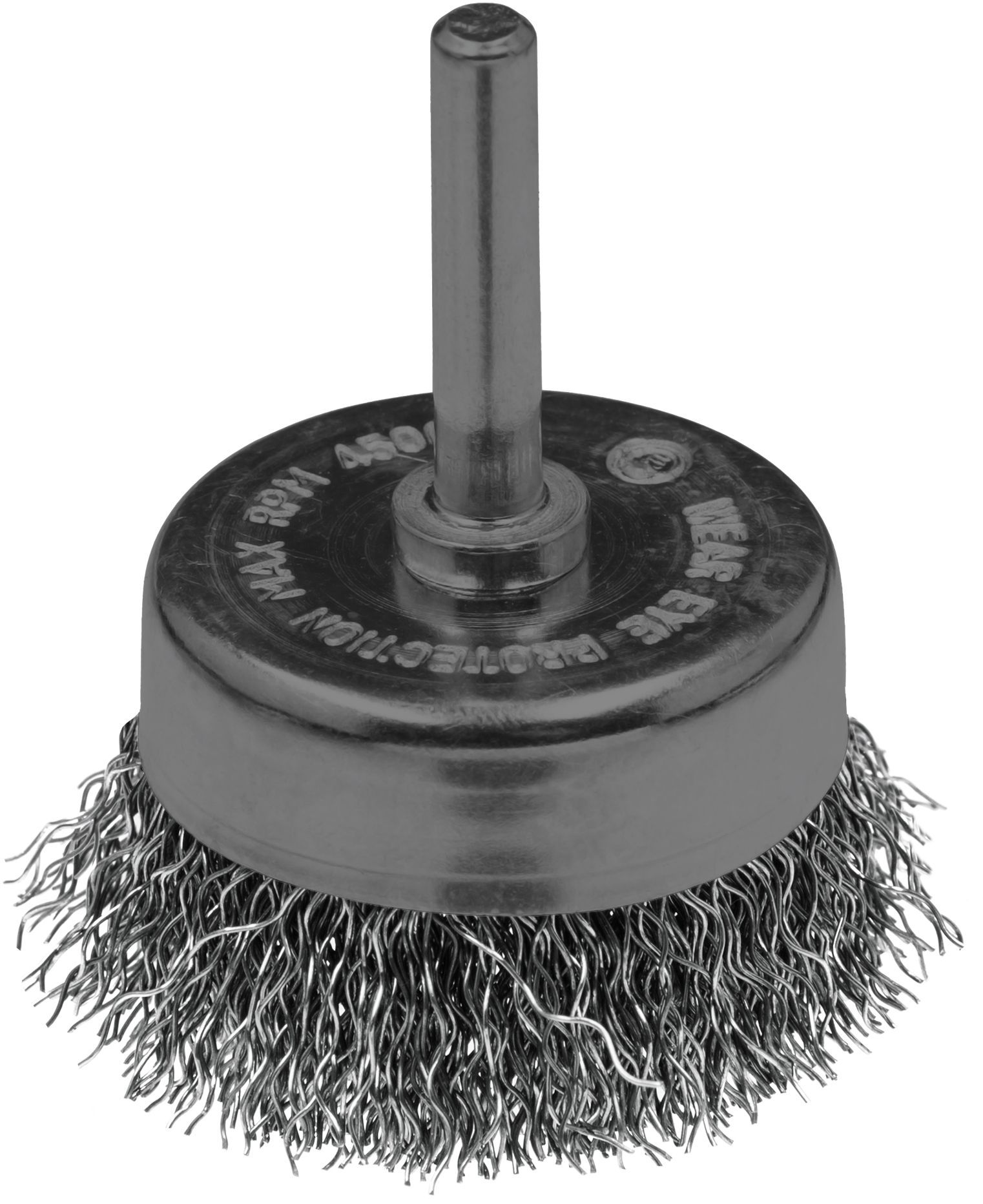 Щетка чашечная гофрированная для дрели №1591 75 мм Blueshark 51591, нержавеющая сталь - фото