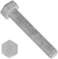 Болт шестигранный М8х25 DIN 933, класс прочности 8.8, термодиффузное цинкование