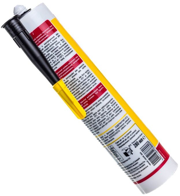 Герметик силиконовый универсальный 280 мл Soudal 109840 чёрный - фото