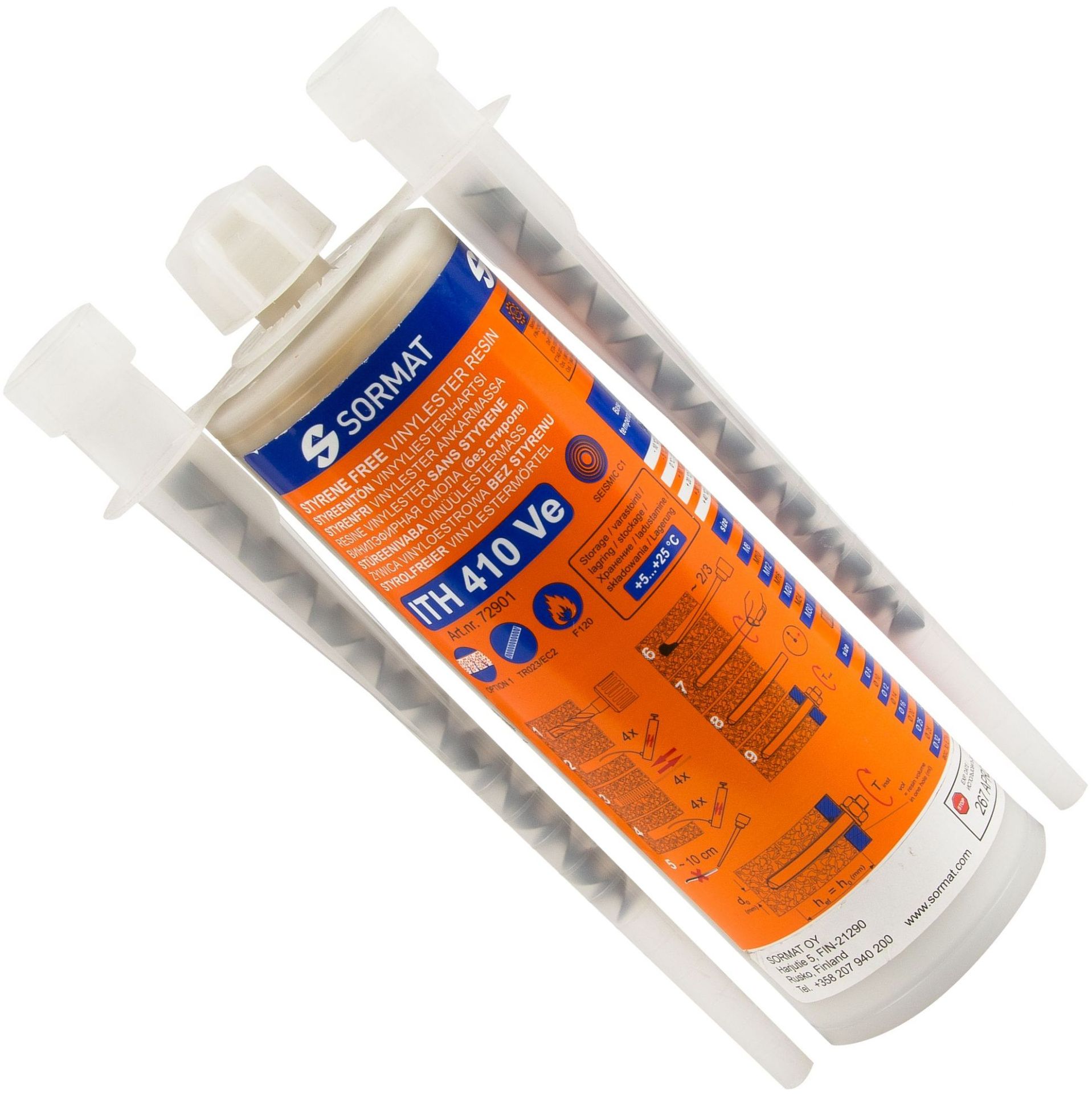 Химический анкер 410 мл SORMAT ITH 410 Ve 9640072901, винилэстер, с насадками - фото