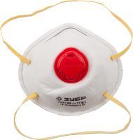 Полумаска фильтрующая коническая с клапаном класс защиты FFP1 ЗУБР ПФК-80 11161