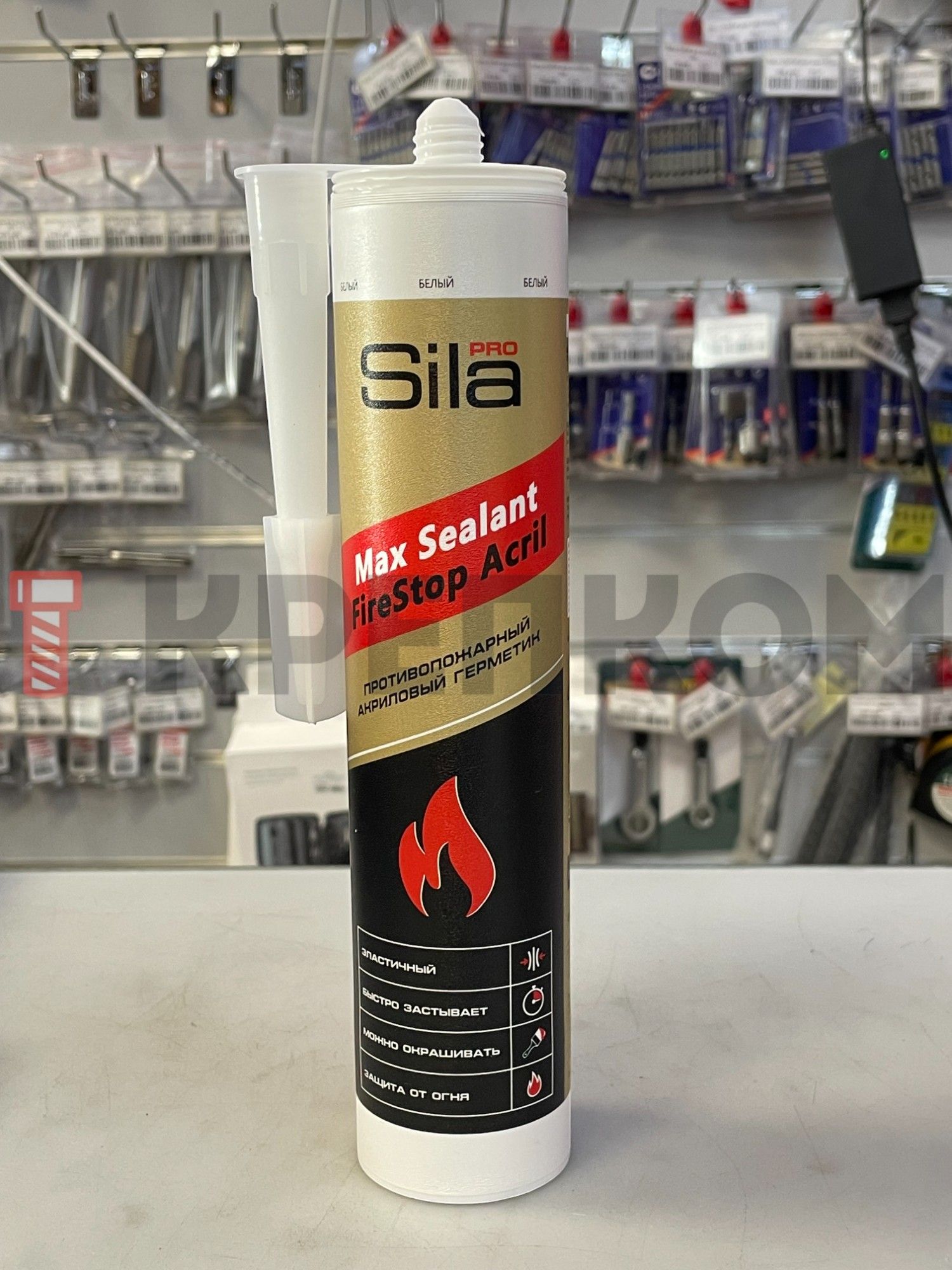 Герметик акриловый противопожарный Max FireStop Acril Sila Pro, 280 мл  - фото