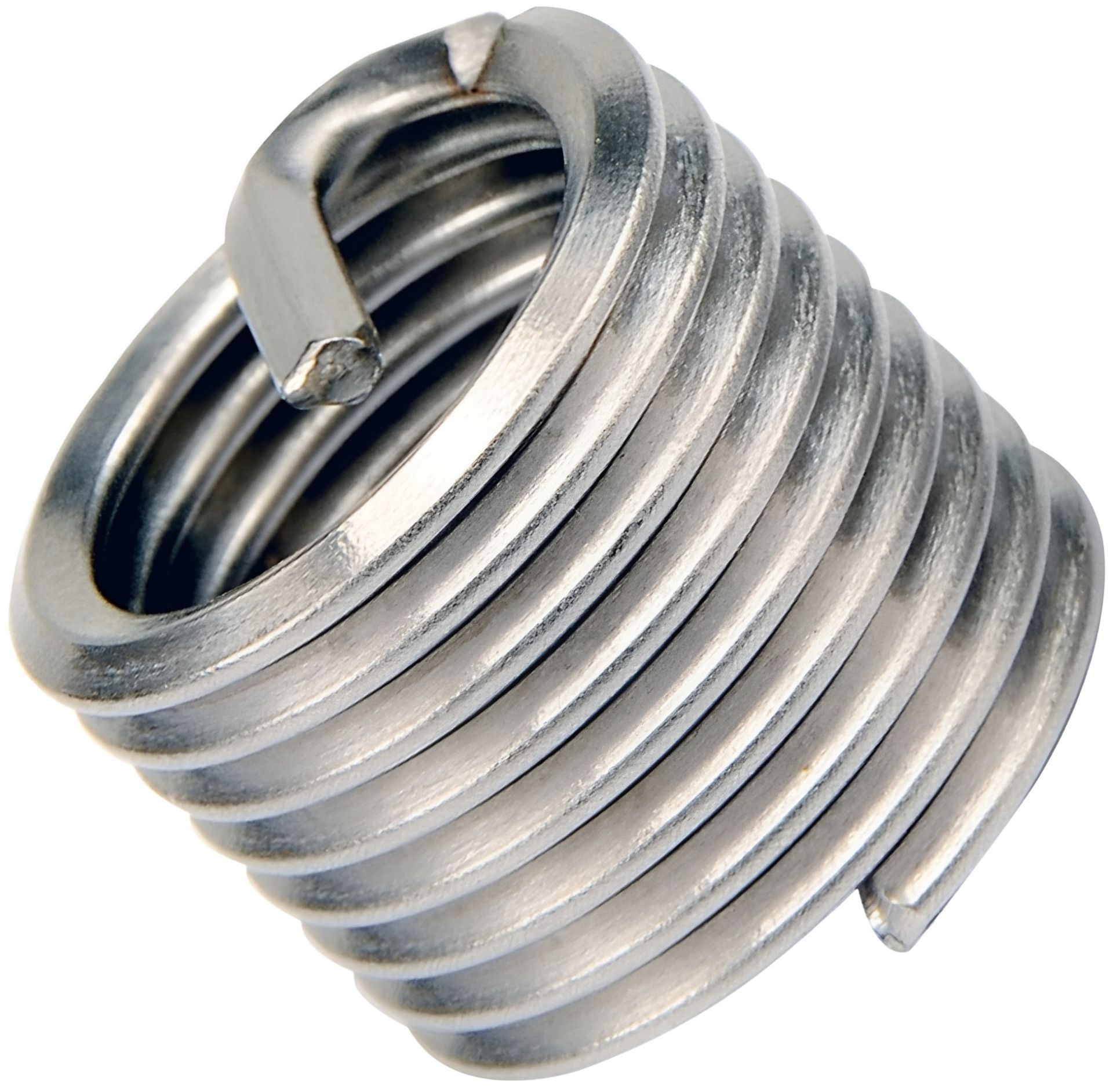 Вставка резьбовая пружинная М4х0,7 мм L=4 мм AMECOIL DIN 8140 А, нержавеющая сталь А2 - фото