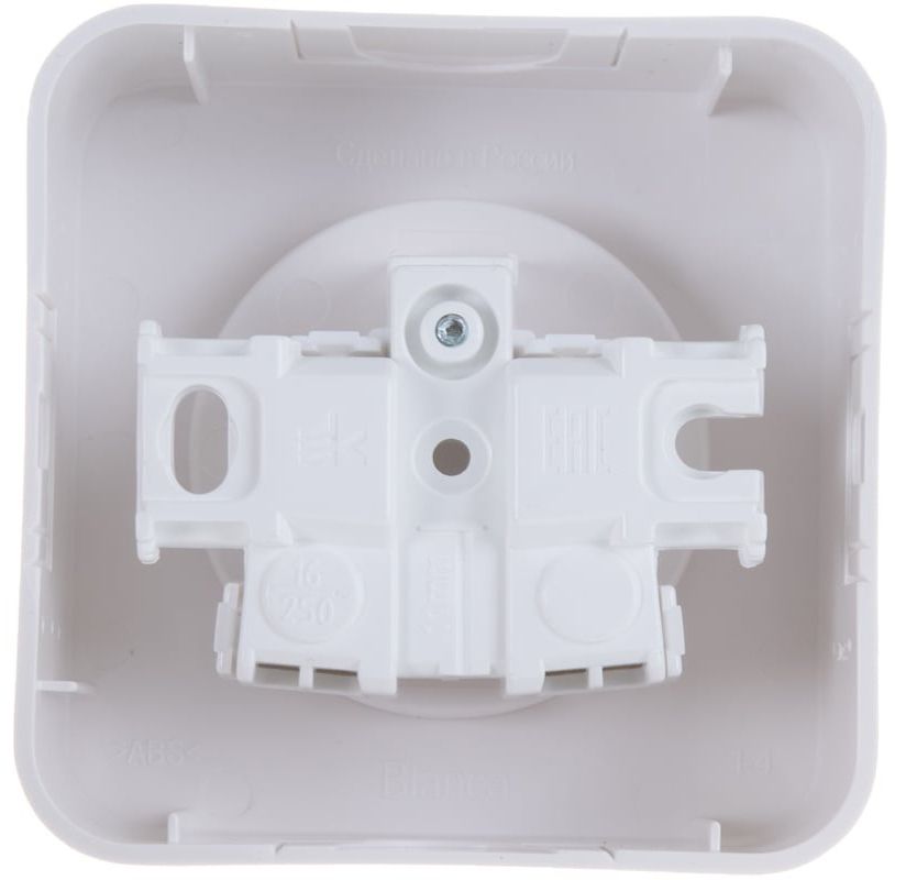 Розетка белая 1-м. ОП 16А IP20 250В без заземления Blanca Systeme Electric BLNRA000101 - фото