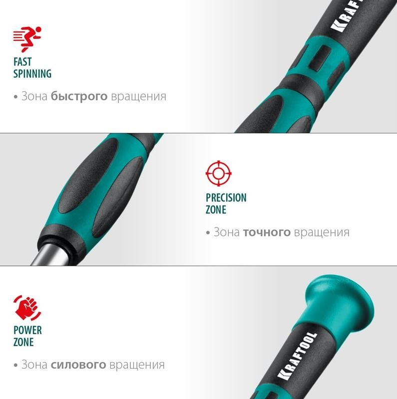 Отвёртка с битами для точных работ Kraftool Precision-51 25691, 51 предмет в кейсе - фото
