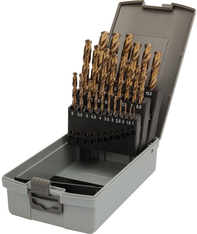 Изображение товара Набор сверл по металлу H-Tools 215215HTRO 25 шт DIN 338 kobalt