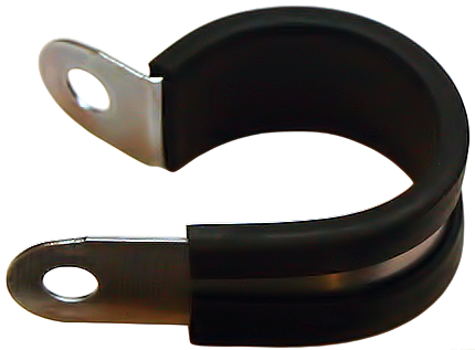 Хомут Руббер Р-образный, оцинкованная сталь W1 - фото