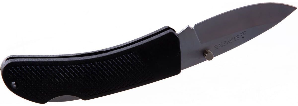 Нож складной средний 75 мм с обрезиненной ручкой Stayer 47600-1 - фото