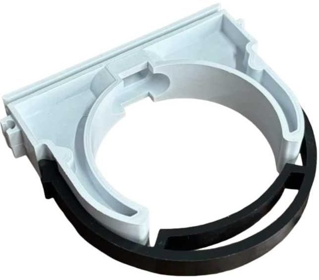 Клипса для труб 50 мм с фиксатором Росдюбель 17-0225, пластик - фото