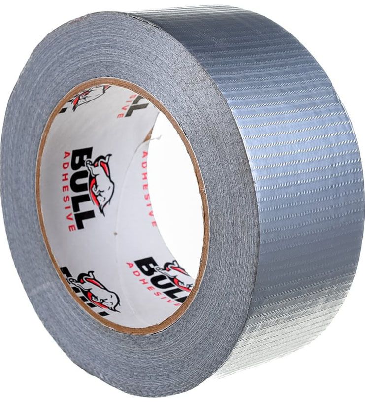 Лента клейкая армированная 48 мм Bull, серая - фото