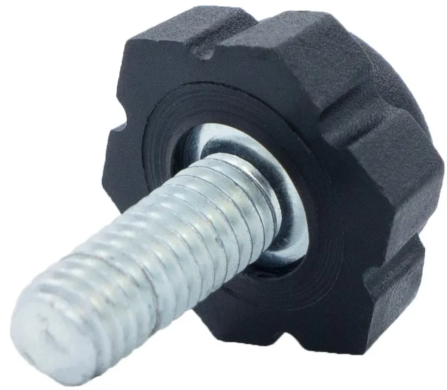 Опора регулируемая с шестигранным основанием и резьбовым стержнем М6х20 19М6-20ЧН, пластик - фото