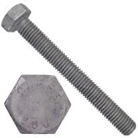 Болт шестигранный М16х60 мм DIN 933, класс прочности 5.8, горячий цинк