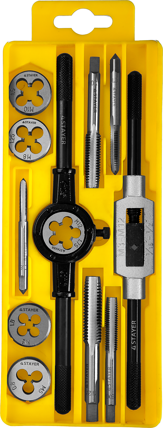 Набор метчиков и плашек MaXCut Master Stayer 28012-Н12, 12 шт - фото