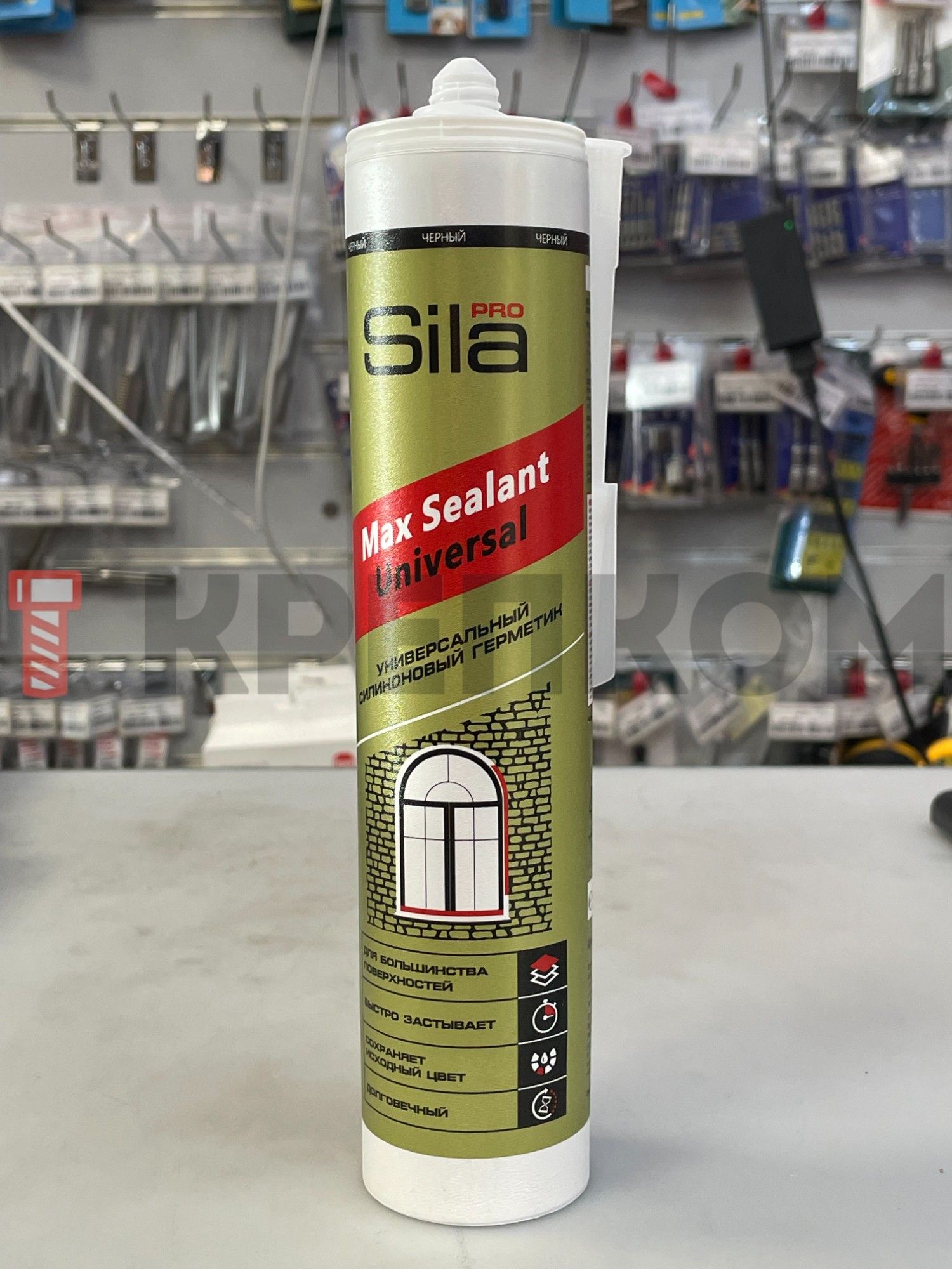 Герметик силиконовый универсальный Max Sealant Sila Pro чёрный, 280 мл - фото