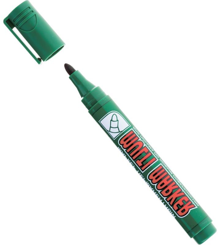 Маркер перманентный пулевидный 3 мм Crown Multi Marker CPM-800, зеленый - фото