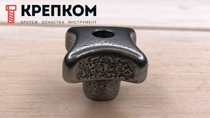 Ручка лепестковая с внутренней резьбой DIN 6335 тип D, чугун - фото