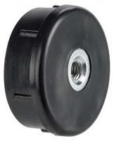 Заглушка внутренняя для трубы круглого сечения 50 мм с резьбой М8, пластик - фото