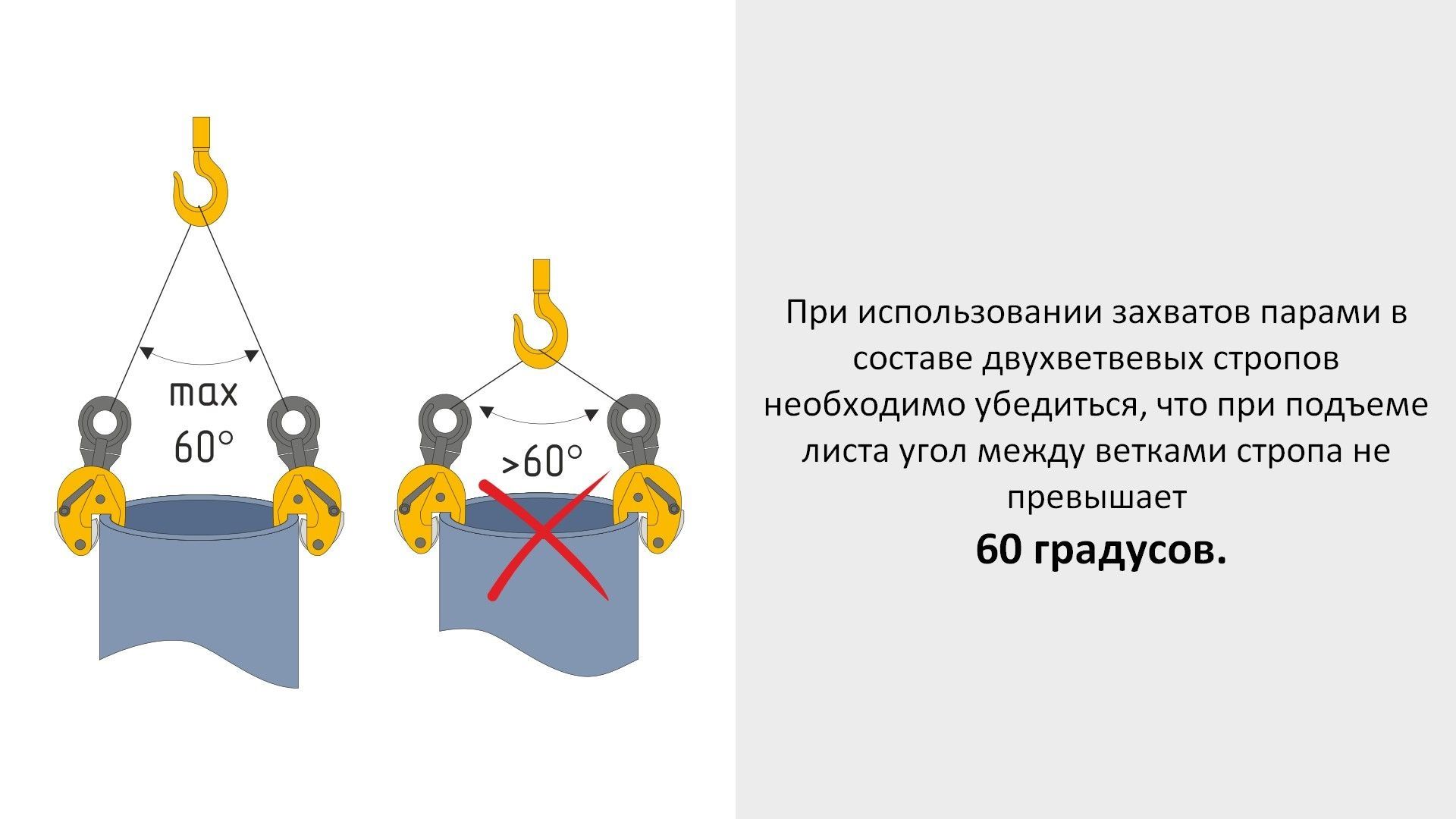 Захват для подъема листовой стали 4,5 т Сибталь DSQK 00013890, вертикальный - фото
