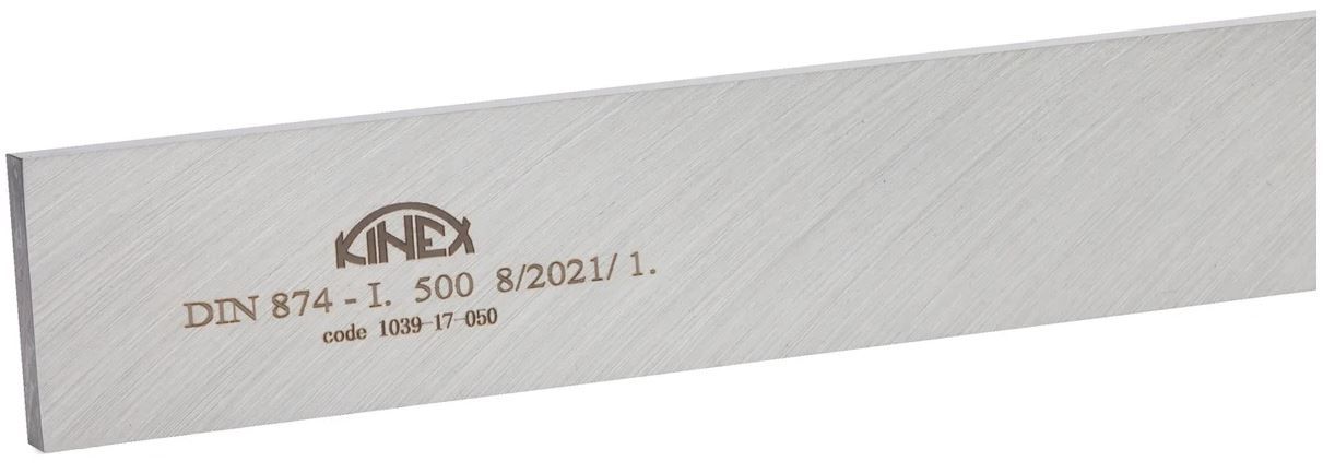 Линейка поверочная ШП-500х40х8 мм DIN 874 класс 1 INOX Kinex, нержавеющая сталь - фото