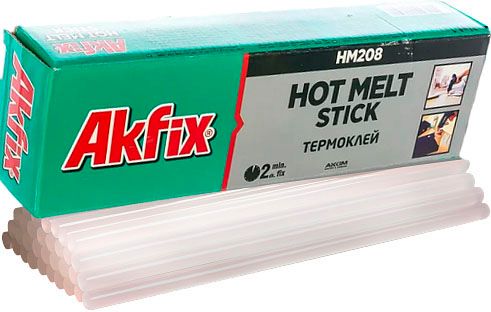 Термоклей для клеевых пистолетов d=11 мм 1 кг HM208, Akfix GA100, коробка 16 шт - фото