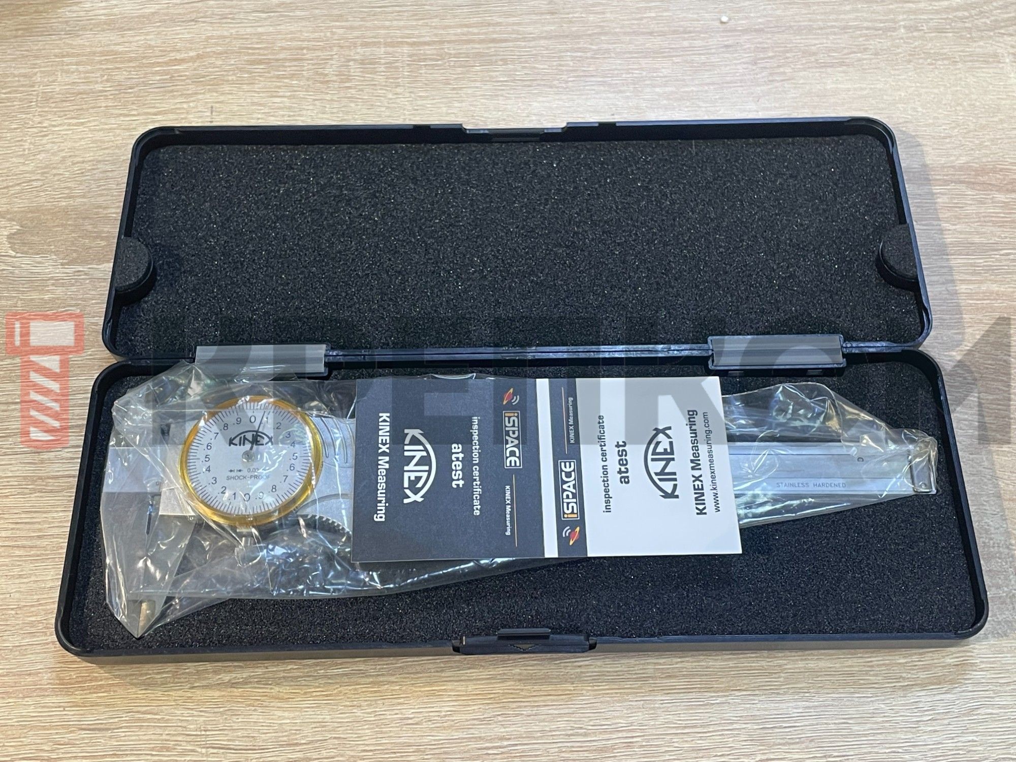 Штангенциркуль стрелочный ШЦК-1 0,02 мм DIN 862 Kinex - фото