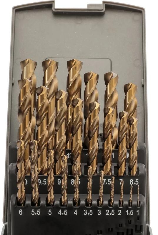 Набор сверл по металлу 1-13 мм HSSE-Co5 135° DIN 338 H-Tools 215215ROHT, 25 шт - фото